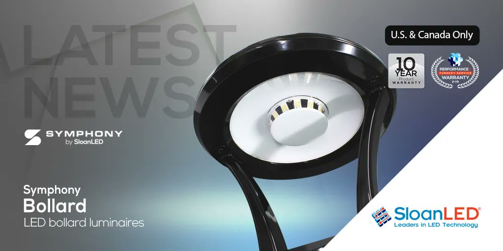 Heard the latest? #SloanLED Launches Architectural LED Bollard Mount Light for US &amp; Canada: buff.ly/3SWABFO #SymphonySeries