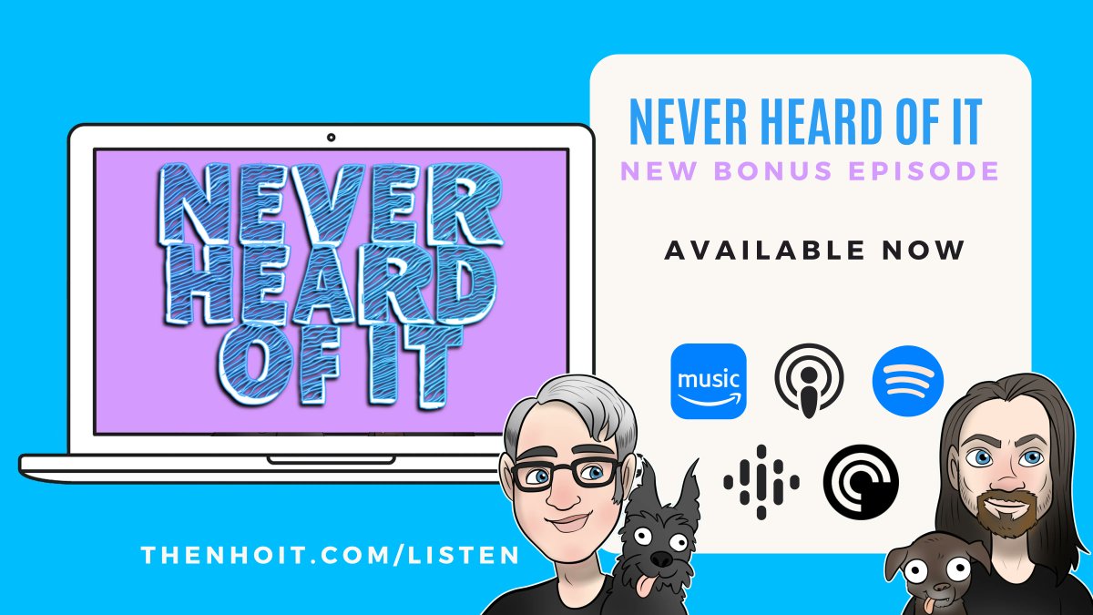 NEW BONUS EPISODE from <a href="/TheNHOITPodcast/">Never Heard Of It</a> is available now!

Join @calebmicah and <a href="/TheMichaelFight/">Michael Cherniak</a> this week, here: buff.ly/3jyWfQT