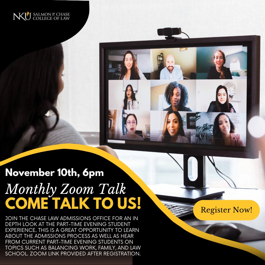 ChaseAdmissions's tweet photo. Monthly Zoom Talk - November 10th, 6pm

Get an in depth look at the part-time evening student experience. This is an opportunity to learn about the admissions process as well as hear from current part-time evening students.

Register Today- https://t.co/XN9MDPe9dC https://t.co/RO7pO5YHgk