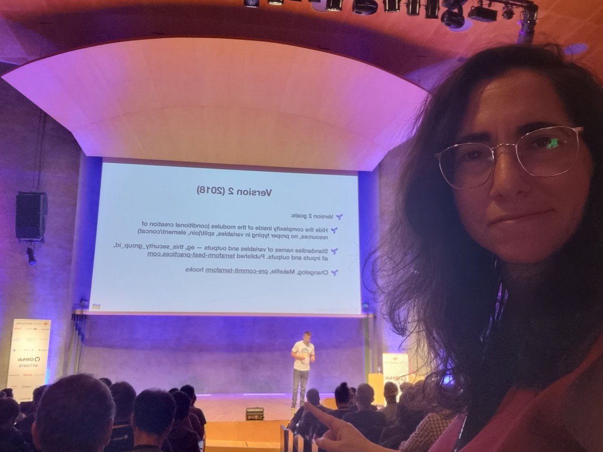 Hilafish1's tweet photo. Spreading the word about #terraform #aws modules - complexities, vision and usage.
@antonbabenko doing an awesome job, maintaining those and speaking about it at @devopsbarcelona :)
#devops #devopsbcn https://t.co/1fzWi0fNvI