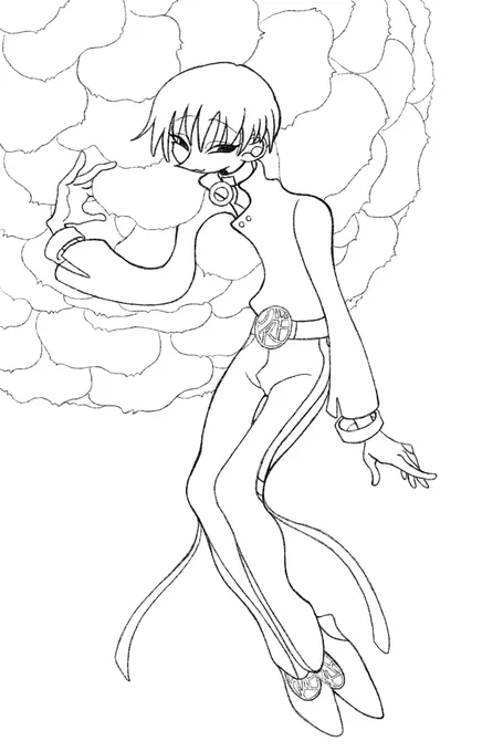 線画可愛い 