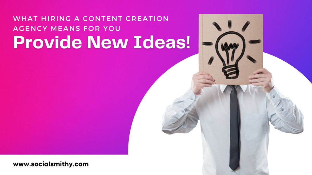 socialsmithy's tweet photo. The content creation agency will help you develop new ideas for your marketing campaigns.

They can even take what was created by another author and make it their own so that the originality doesn't get lost in translation! https://t.co/yfN1pOgHld