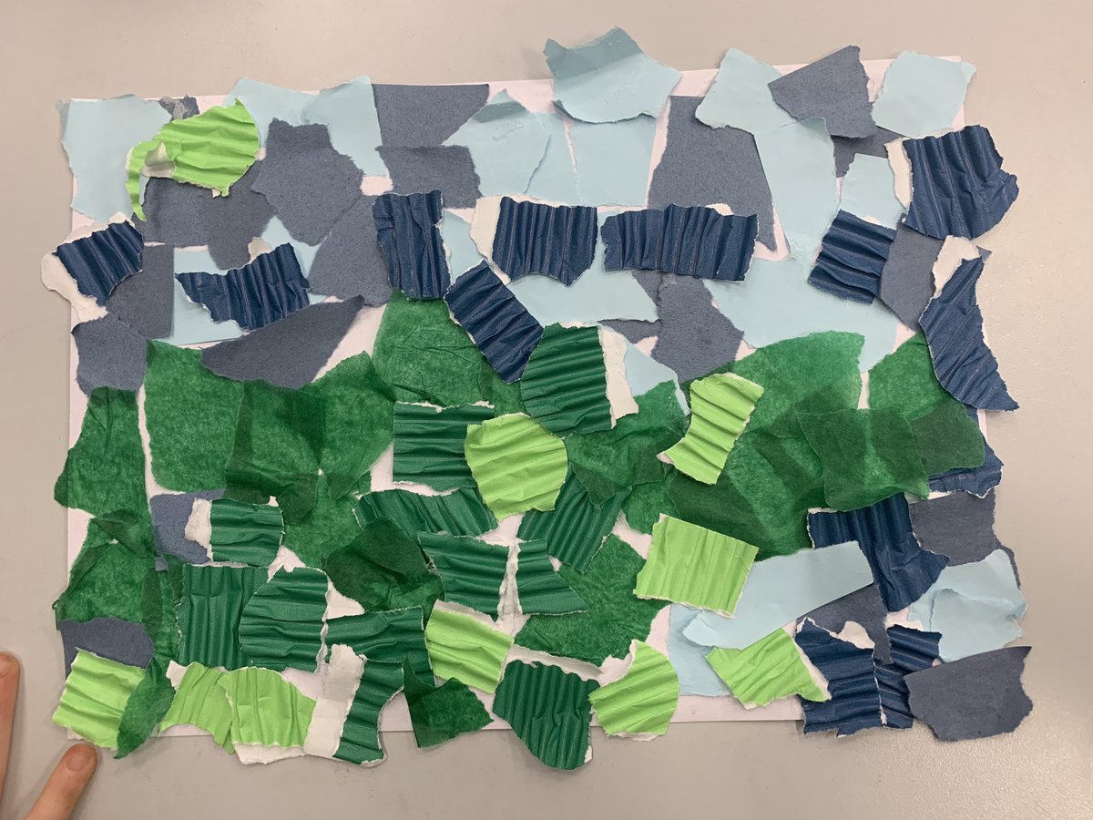 Harts_Y2's tweet photo. In Y2 this week we have been reading “The River”. In Art, the children created these beautiful collages - how amazing are these! @hartsholmeacad @HarbourLearning #HHAArt https://t.co/znhvnRGdTO