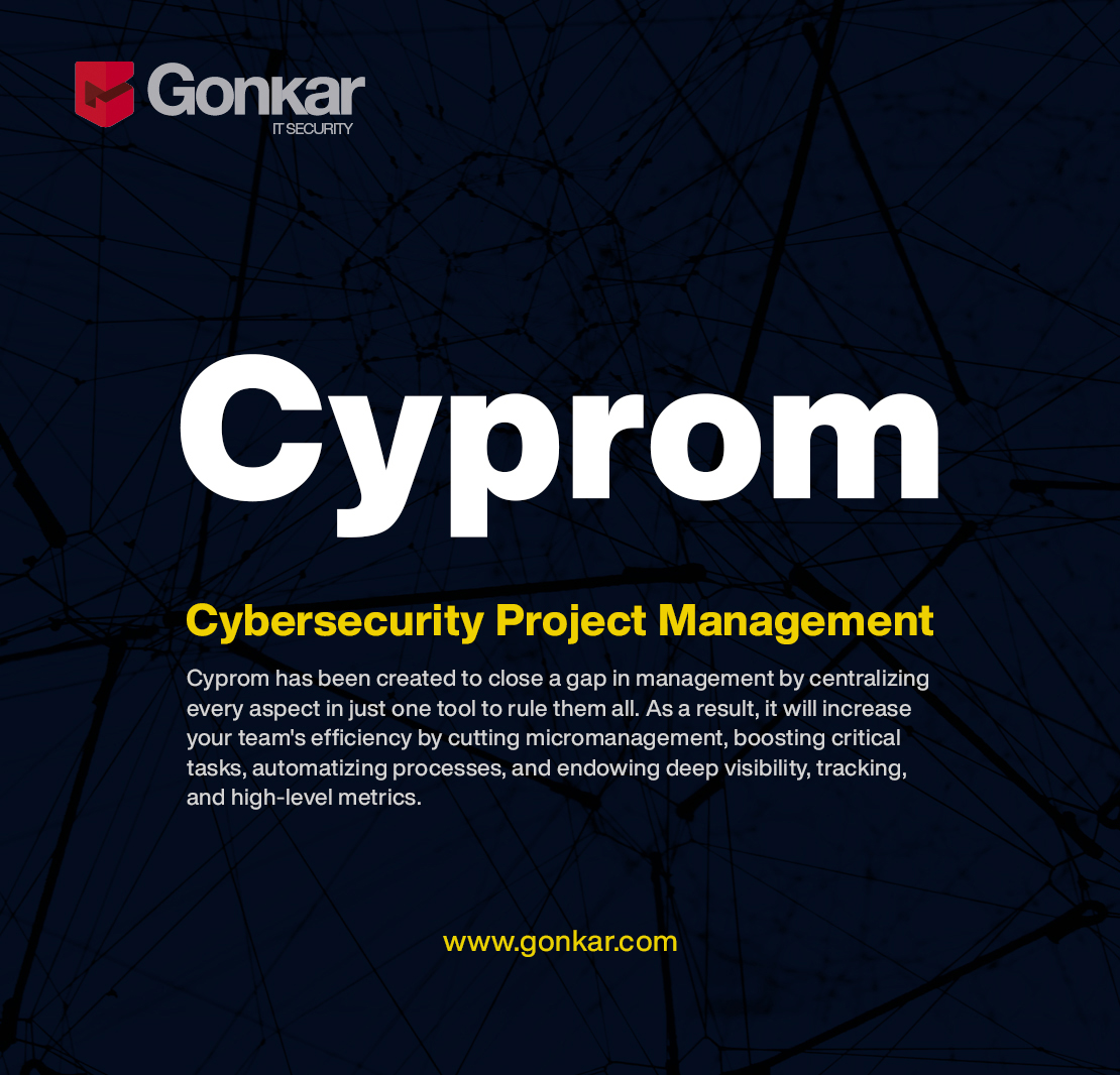 GonkarIt's tweet photo. Managing Several Pentest Projects per Year?
We got you! Cyprom is a Cybersecurity Project Management tool that automates the Pentesting projects life-cycle.

Reduce the hustle of e-mail and spreadsheets.

https://t.co/oG77TmmtSH

#cybersecurity #pentest #projectmanagement #ciso https://t.co/KF3MEjnfvS