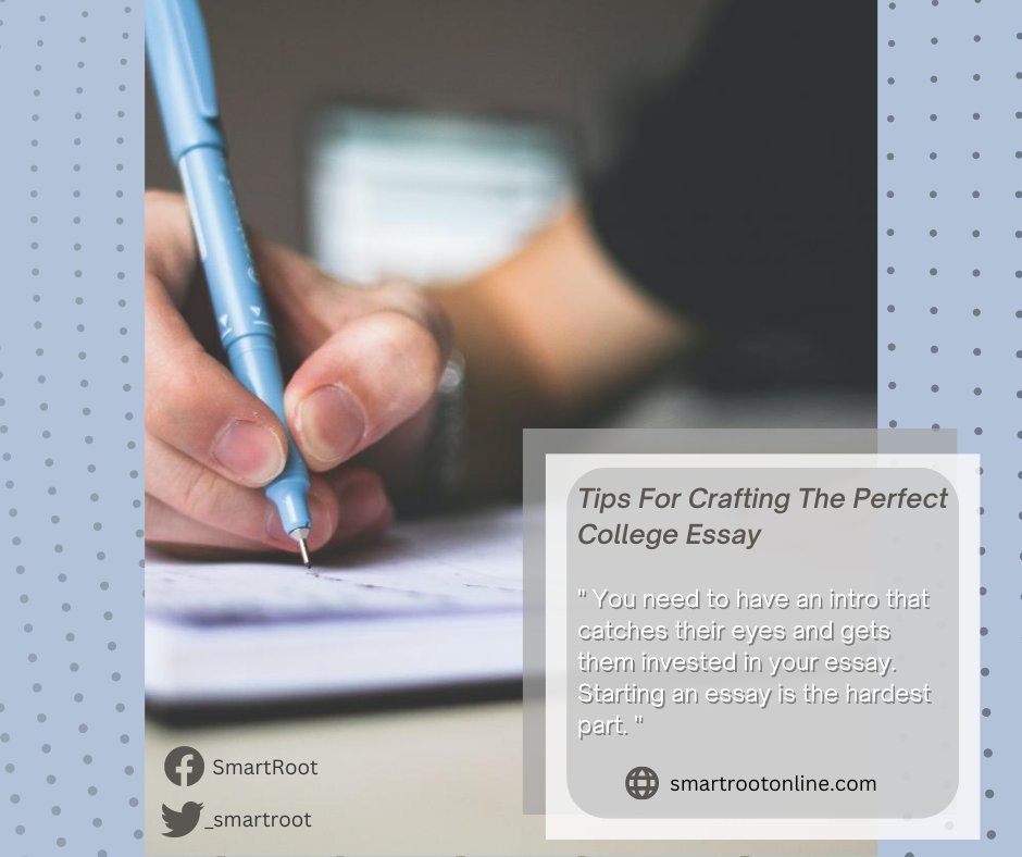 _SmartRoot's tweet image. Check out these tips on writing a college essay: 

 👉bit.ly/3sMhROH  

Follow us for more tips on getting through college and professional development! 

#college #collegestudents #professionaldevelopment #Essay #collegeessay #Professional