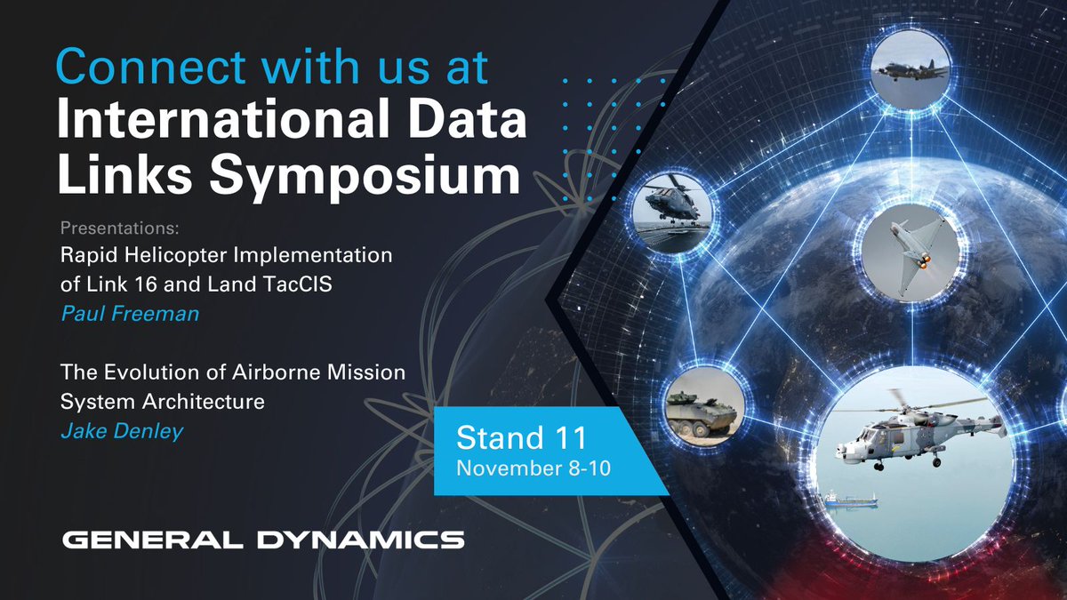 GDMS_C's tweet photo. Coming soon to Halifax—from Nov 8-10, we’ll be at #IDLS2022, demonstrating how our Tactical Data Links capabilities & expertise automate + enable agile multi-domain integration from HQ to the tactical edge. Read the advisory here: https://t.co/J8ksHBeJ9B #GDatIDLS #GDMSCevents https://t.co/lUsvLn5hhh