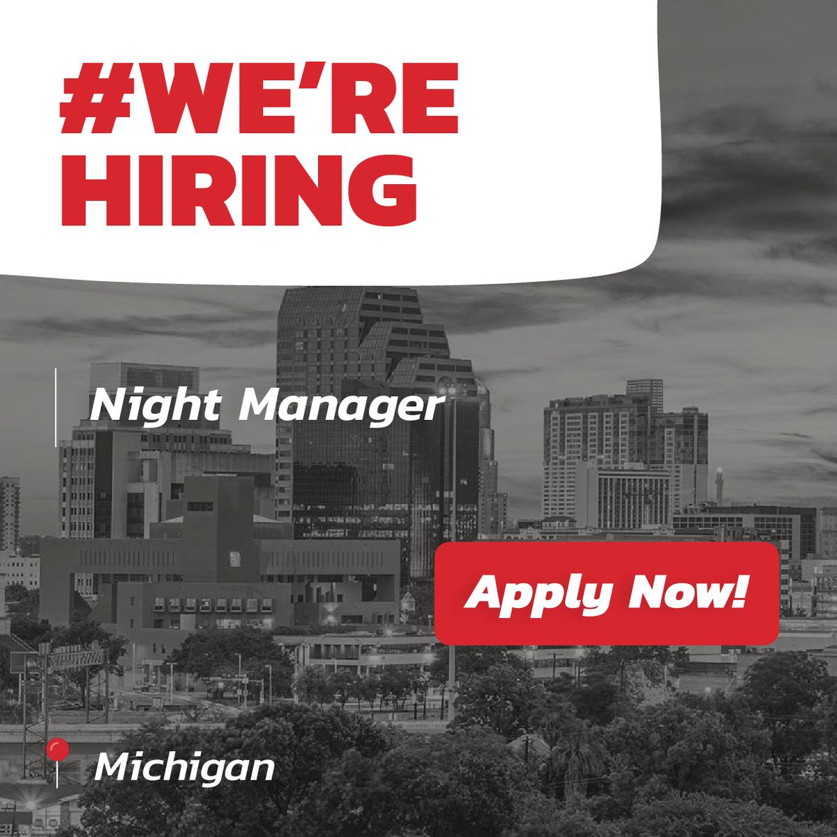 🚨Hiring alert🚨
We are currently seeking a Night Manager so join our team!

Think you might be a good fit? Reach out to Dan Flynn: dflynn@gocitywide.com