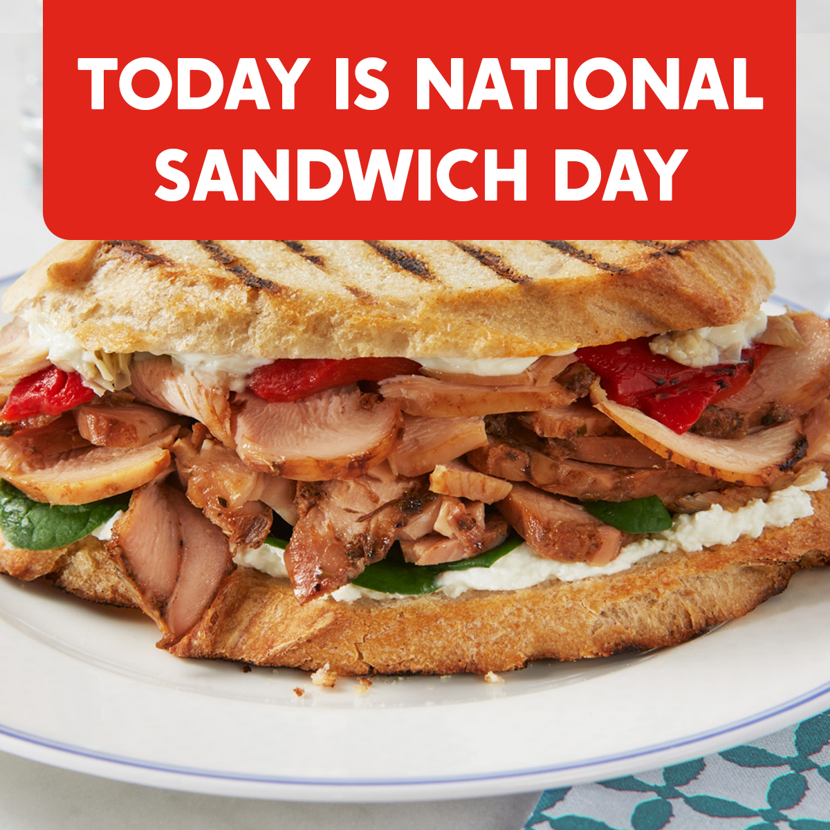 Today is National Sandwich Day! Celebrate by offering different and delicious sandwiches featuring our pitas and ReadyCarved meats. And speaking of…there’s still time to take advantage of our Fall rebate on ReadyCarved. Check gdkfoods.com/rebate for details.
