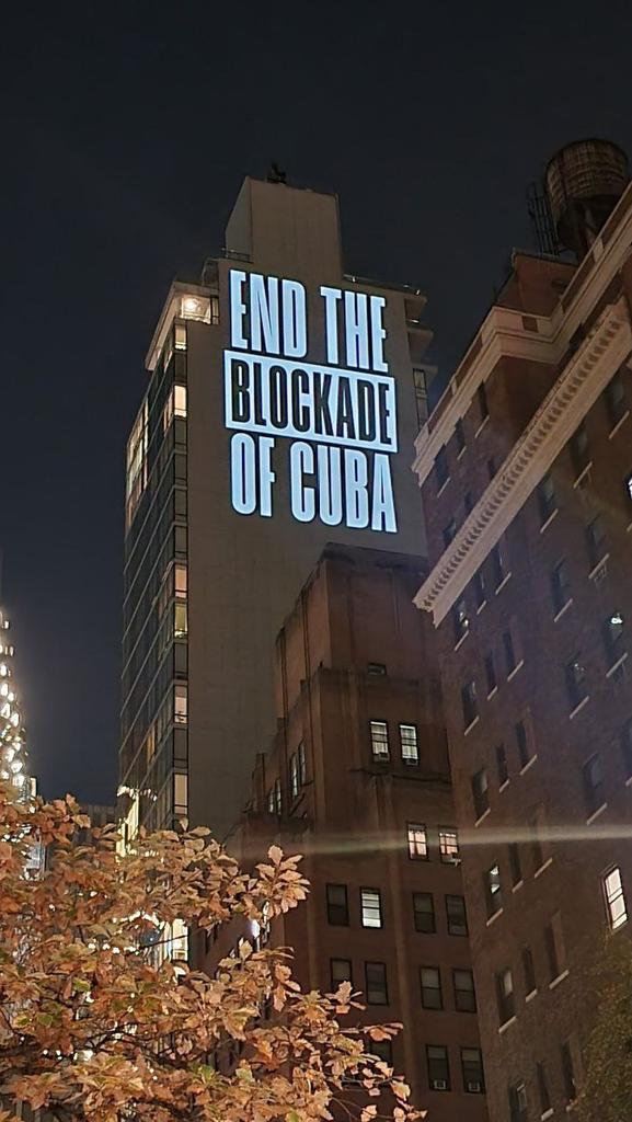 DrReynerio's tweet photo. Se desarrolla debate en #UNGA77 del tema “Necesidad de poner fin al bloqueo económico, comercial y financiero impuesto por EEUU contra Cuba”

Nuestro justo reclamo a vivir #MejorSinBloqueo https://t.co/kL6j6pcVHd