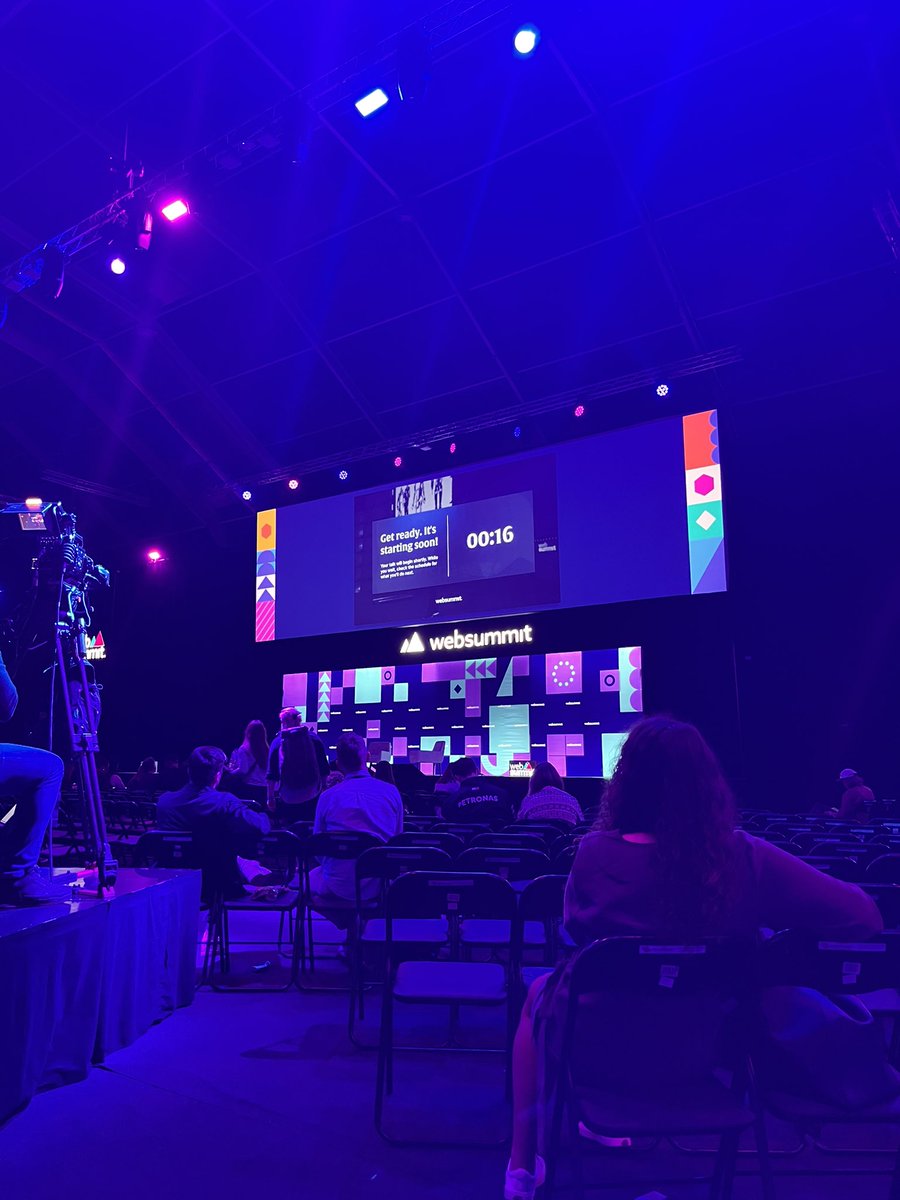 An afternoon set up at the Panda Conf stage for the Spark crew #websummit2022