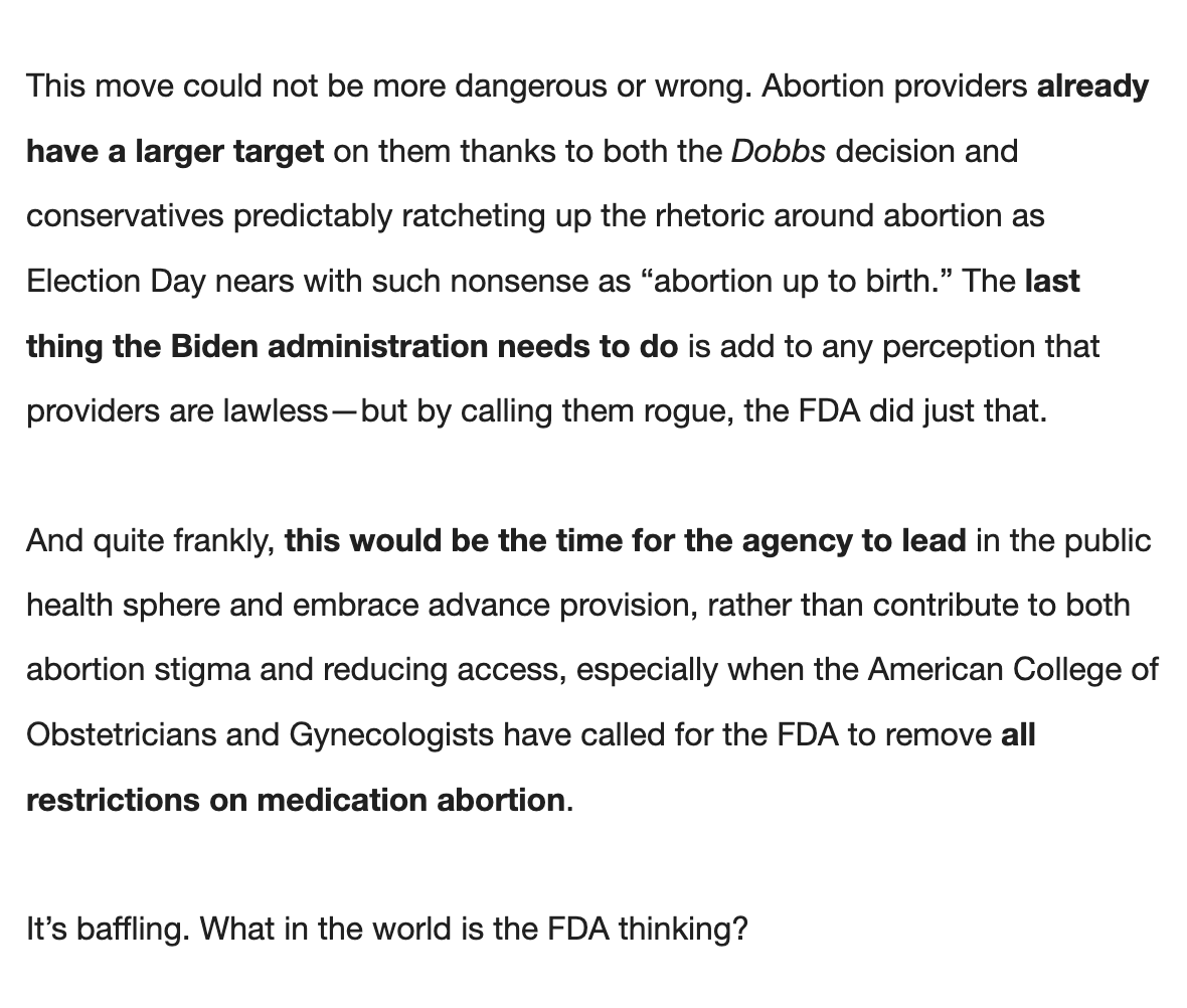 RewireNewsGroup's tweet photo. #InYourInbox this morning: @Hegemommy wants to know what the Biden administration was thinking when it decided to go after abortion providers. https://t.co/ixzpgPLKJ8