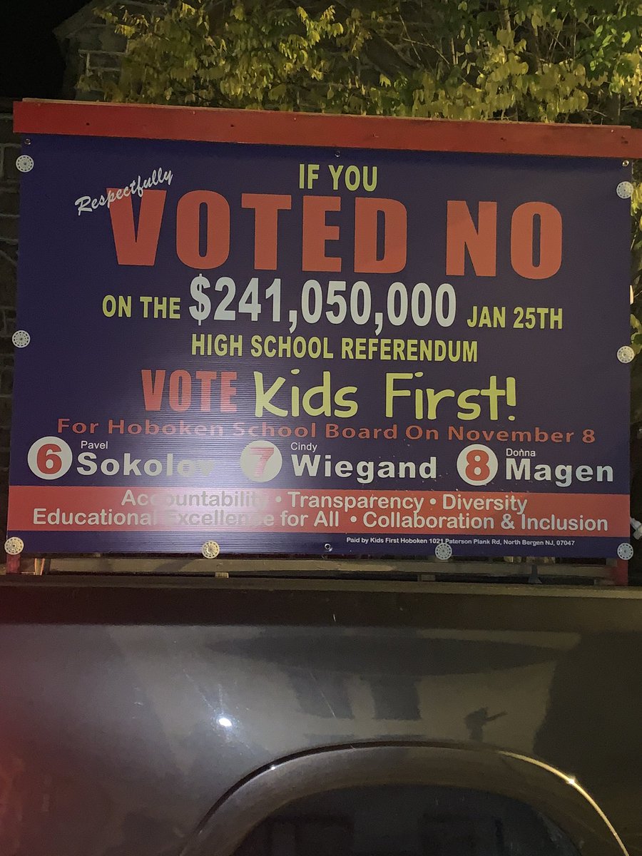 FactCheckHBKN's tweet photo. A photo is worth 1000 words. Is the #KidsFirstBOE campaign a single issue project or a political vendetta? Neither puts the students of #Hoboken first. The role of #BOE Trustee is a serious commitment &amp; larger than a referendum the @LTLHobokenBOE team has already spoken to. https://t.co/0icz7kXo2w
