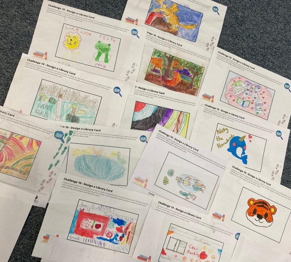 WaltonLibrary's tweet photo. We've had some amazing entries to our design a library card competition here at Walton Library. It was challenge 10 in the cultural explorer passports this Summer. Good luck to them all in the prize draw!
@SurreyLibraries #surreyexplorer https://t.co/I0dHy4qxUk