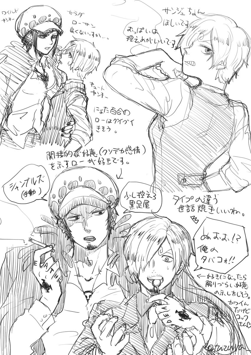 ローサン落書き。🥗とか通常とか。 