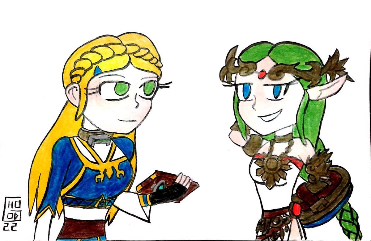 @Princess_LilVA and @PlasmaDragonDA enjoy!

Those 2 girls:Takenta & Lilah dressed in their fantasy costumes to go to the video game convention centre on Halloween.
Takenta as Princess Zelda from Breath of the Wild, and Lilah as Palutena from Kid Icarus Uprising.