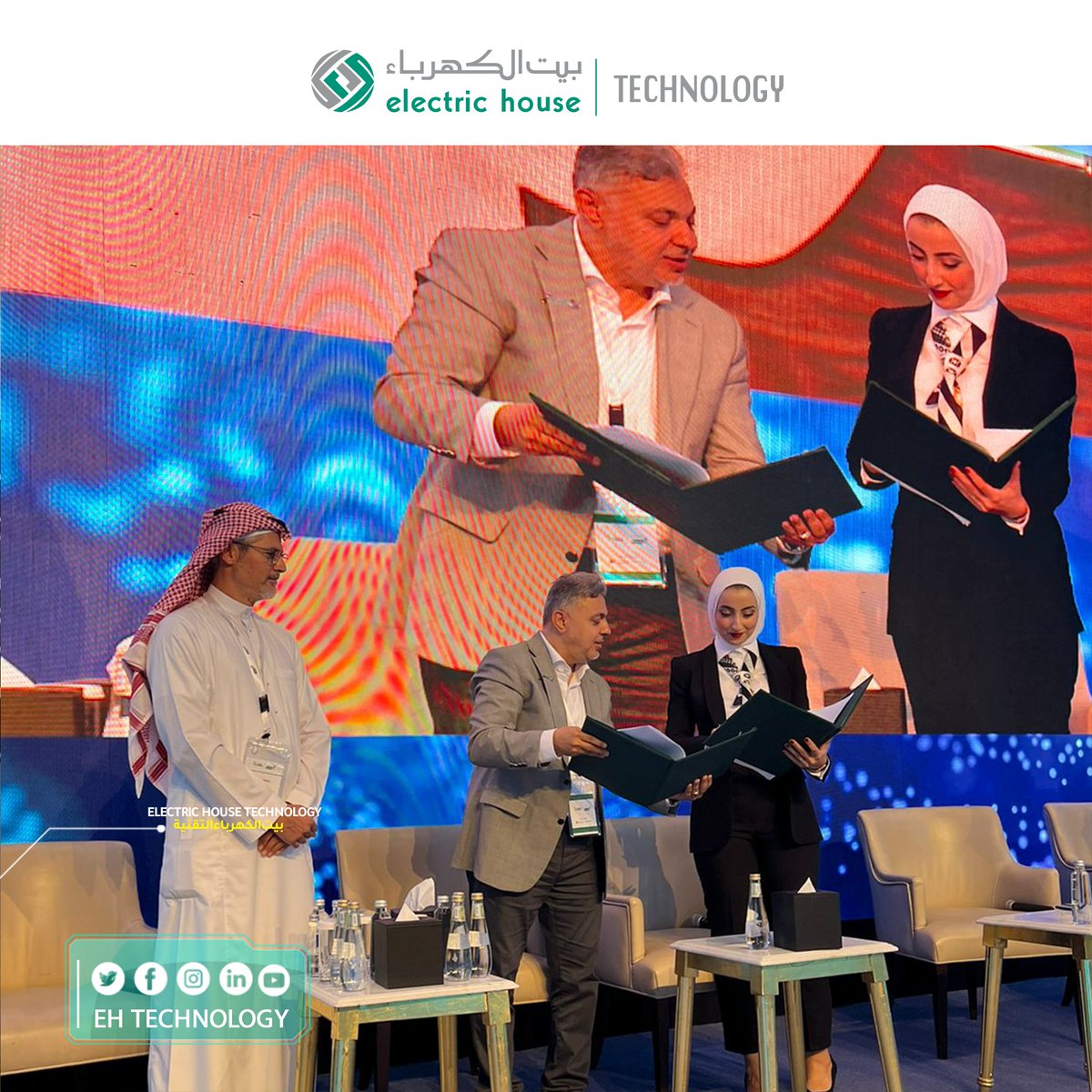 eh_tech's tweet photo. We are honored to announce The exclusive Partnership with #SCAME, the global company and market leader for #EV Charging Systems and Solutions during EV Auto Show Riyadh.
It was a great time with all of you. We hope for a lot of success together. https://t.co/TTn71yOqYb