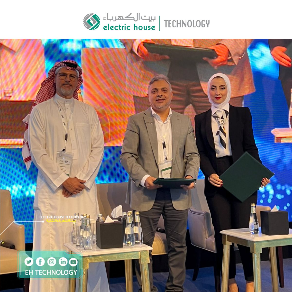 eh_tech's tweet photo. We are honored to announce The exclusive Partnership with #SCAME, the global company and market leader for #EV Charging Systems and Solutions during EV Auto Show Riyadh.
It was a great time with all of you. We hope for a lot of success together. https://t.co/TTn71yOqYb