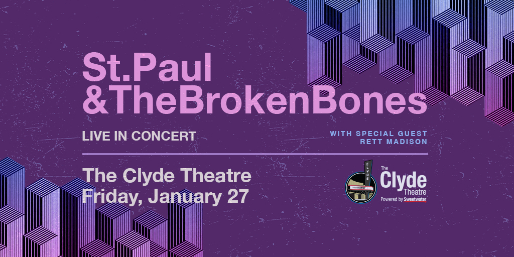 ClydeTheatre's tweet photo. CLYDE PRESALE OPPORTUNITY! St. Paul &amp; The Broken Bones are bringing their headline US Tour to Fort Wayne on Friday, January 27! Presale tickets available until 10PM tonight, 11/3, with code THEBROKENBONES. Select "Venue Presale"

🎟: https://t.co/IZuPosxmeT https://t.co/Wgy2hqTwqC