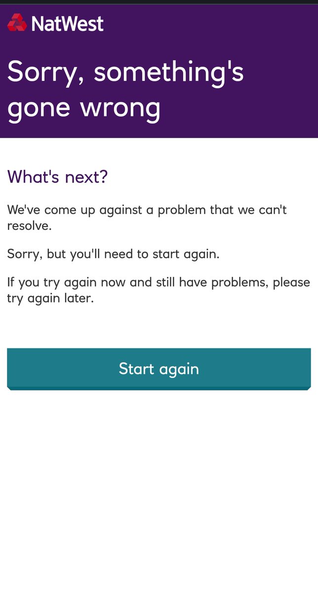 caseyabbott's tweet photo. @MartinSLewis NatWest site has been down all day when applying for a switch. https://t.co/YEnkljzulL