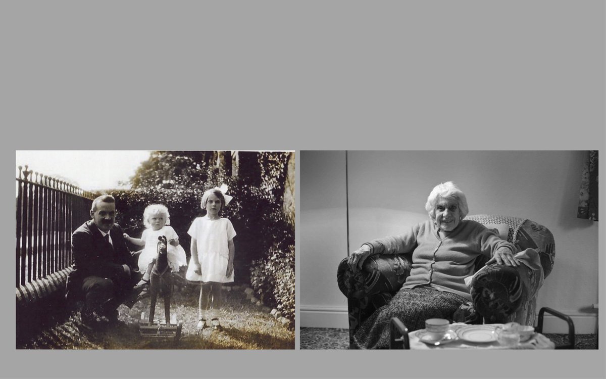 Looking forward to speaking to @lancsmono this weekend, showing my documentary pictures and some archive photos eg here Jean Thompson as a child (on rocking horse) and now - in the same house #fordofthesorrel