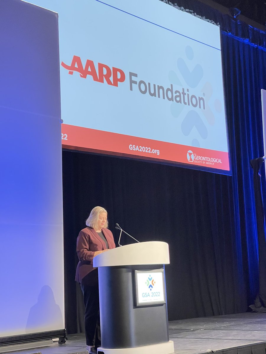 GeronDoc's tweet photo. @AARPFoundation great to see Emily Allen representing at the Plenary Session!!
#AgingReimagined #GSA2022 https://t.co/4pSzrmNdGn