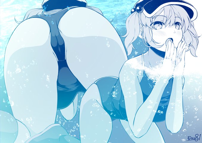 #100日チャレンジ #河城にとり
81日目のにとりさんです。おしり平泳ぎ。 