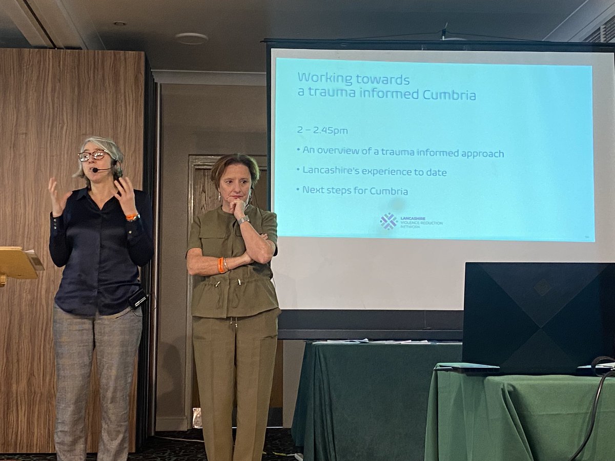 BirchallTrust's tweet photo. Working towards a Trauma informed Cumbria with The Lancashire Violence Reduction Network and One Small Thing - How? 🤔 Let’s find out! #TICC22 @safetynetnorth https://t.co/Buc4LjVLHm