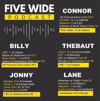 FiveWidePod's tweet photo. Week 10 Pod Picks #StayWide https://t.co/4I7mUV03Sv