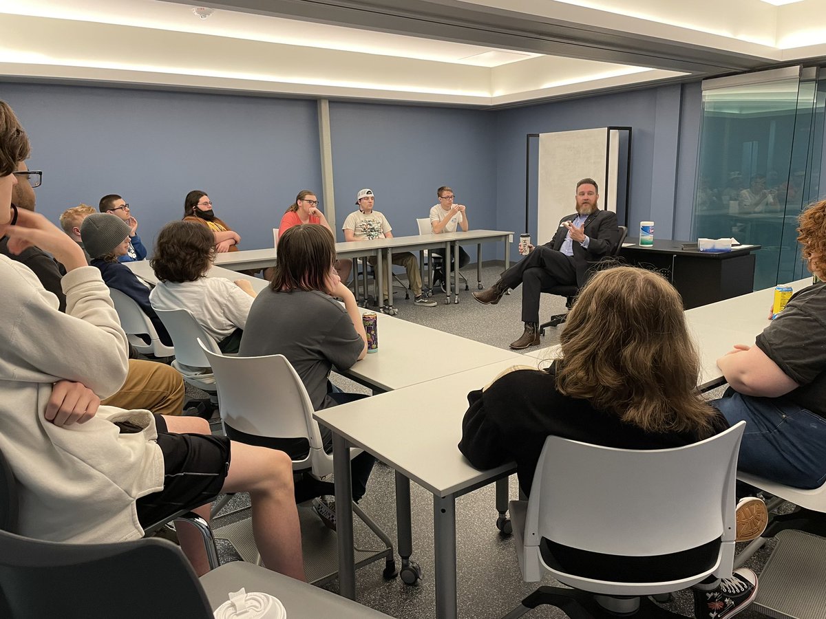 Thank you so much Rhyan Anderson from First National Bank of Burleson for discussing all thing’s banking with our Seniors this morning. #entrepreneurs