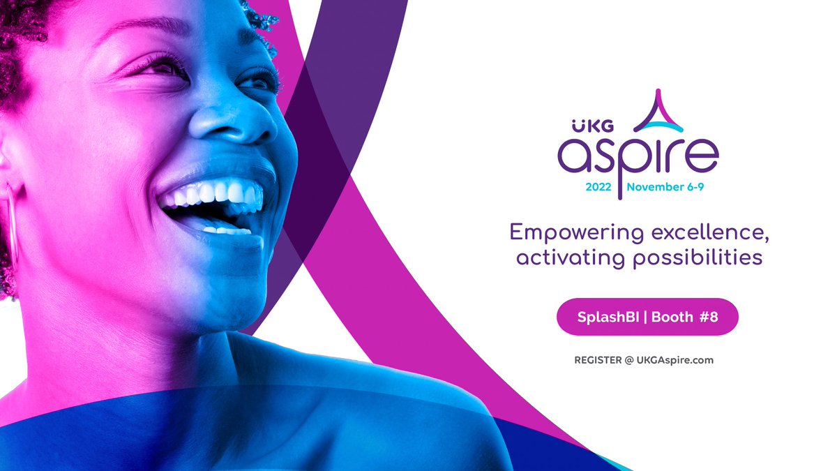 SplashBI's tweet photo. Attending #UKGAspire in Las Vegas? Drop by our booth #8 to learn how as a @UKGInc user, you can benefit from #SplashHR integration in solving some of the biggest people challenges. Pre-book your meeting now to qualify for some amazing goodies: https://t.co/IBEsLY0t0c https://t.co/rYaVUjgeaC