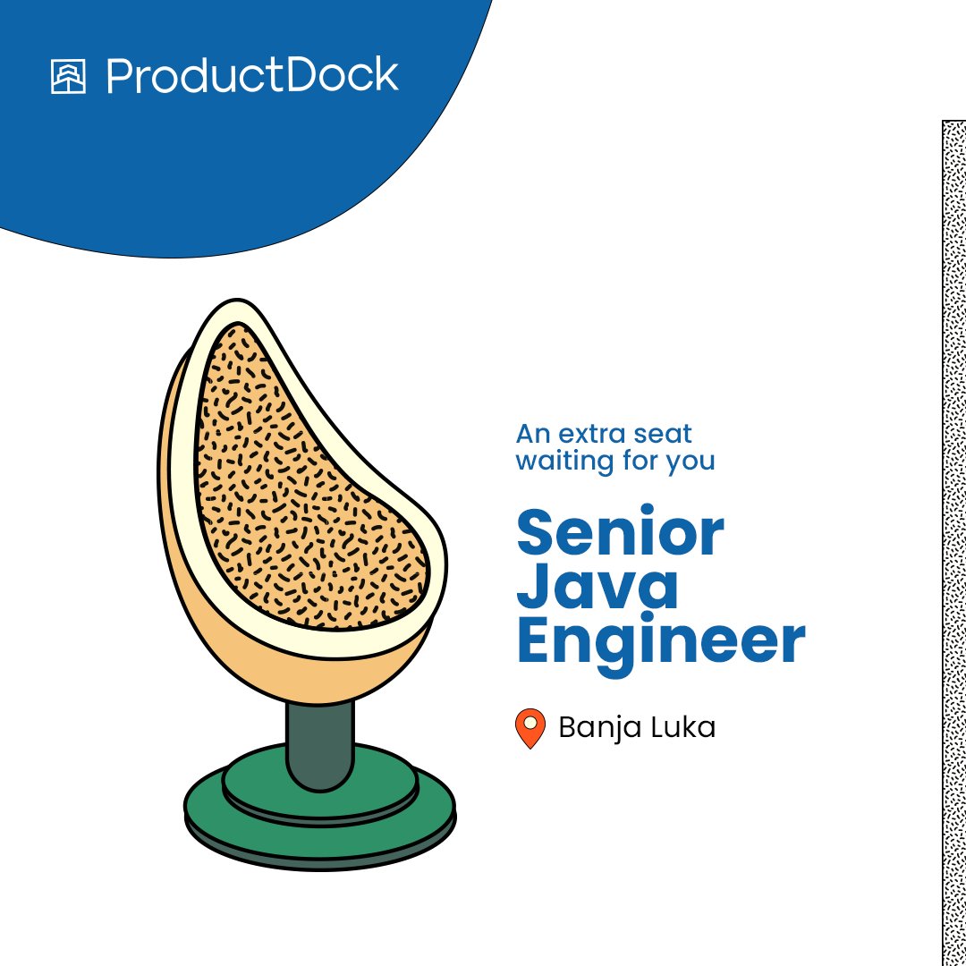 ProductDockAG's tweet image. Ahoy there, #JavaEngineers ✋
We have an extra seat for you at ProductDock.
Join our team Banja Luka and work on interesting and meaningful projects with world-known clients using cutting-edge technology.
Find more details and apply here - productdock.breezy.hr/p/124afabc9e54…