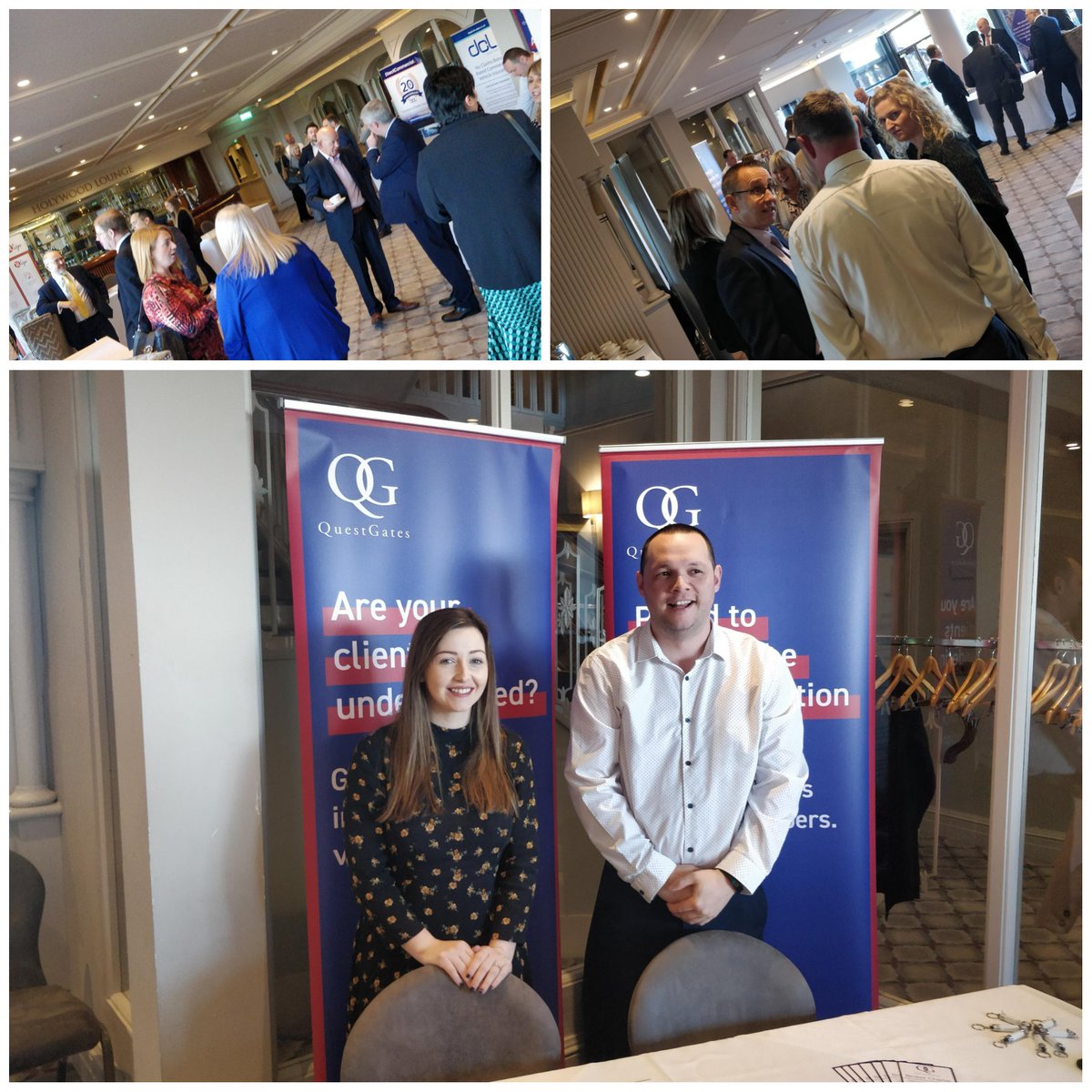 QuestGates's tweet photo. The @QuestGates team have enjoyed meeting brokers in Belfast today as @BIBAbroker's Tour Of The Regions reaches Northern Ireland. Pictured on the QuestGates stand: Aideen McArdle and Aaron Pollin.
#TOTR2022 #BIBA2022 #Belfast #OfficialFacilityProvider #QuestGates #LossAdjuster https://t.co/T8xA5YNxEJ