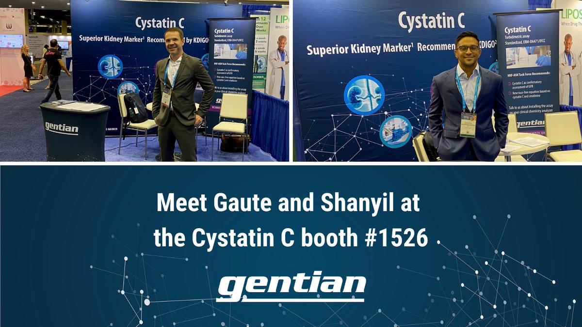 Gaute and Shanyil are ready to welcome you to booth #1526 at the first day of the ASN Annual Meeting at #KidneyWk 
#cystatinC #DiagnosticEfficiency👩🏼‍🔬