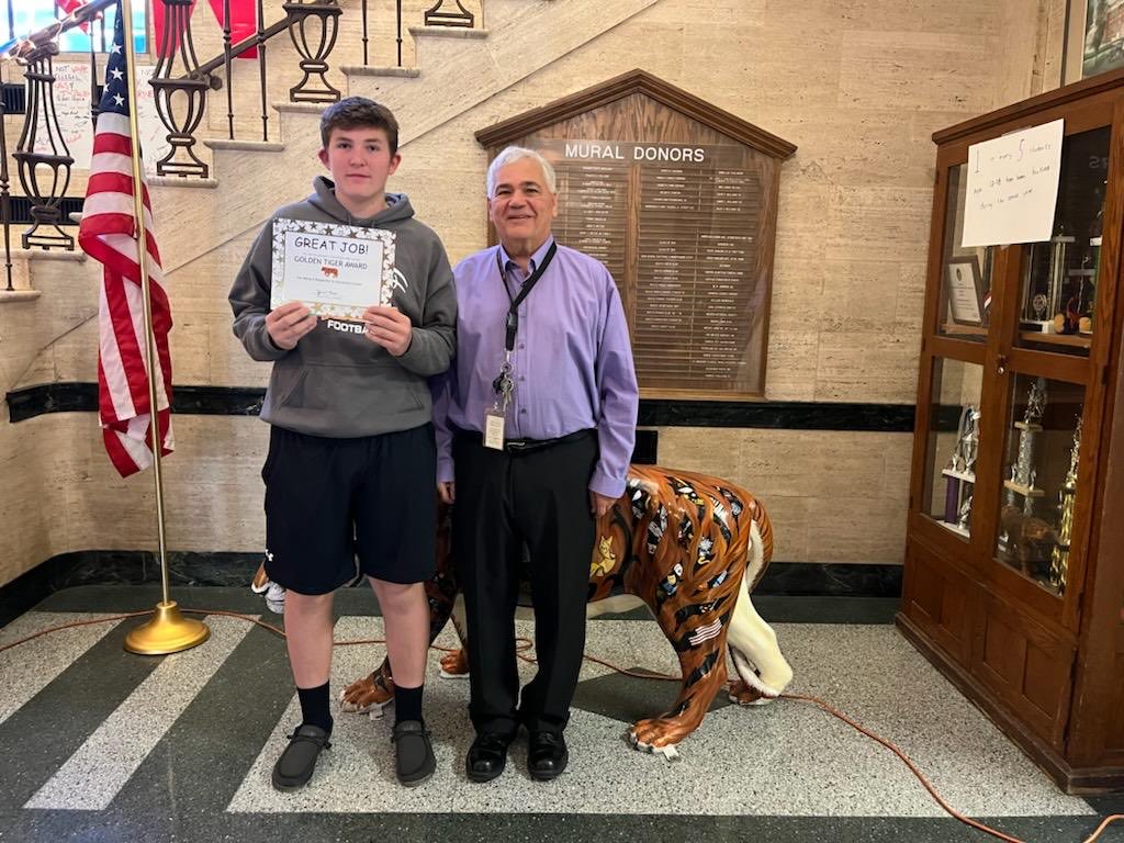 Congratulations to Mason Carvell on being awarded the Golden Tiger Award @ Mexico High School.