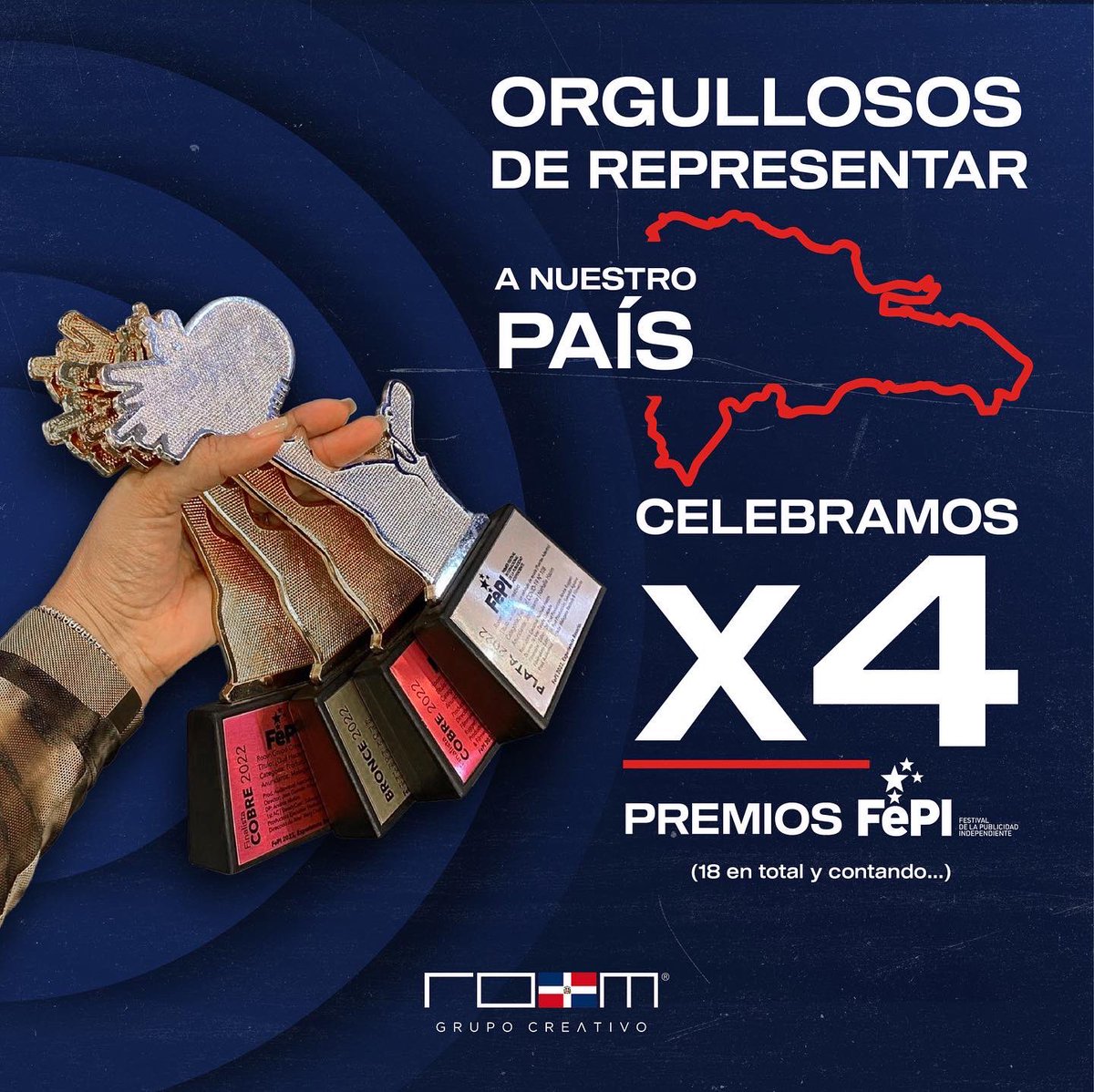 RoomGC's tweet photo. Y nos trajimos 4 FEPIs @fepiok a casa 🇩🇴! 

El Primer Festival Internacional de la Publicidad Independiente cerró su 16° Edición con la Ceremonia de Premiación realizada en el Centro Cultural Fontanarrosa de Rosario, Argentina. https://t.co/yEcq4eH54F