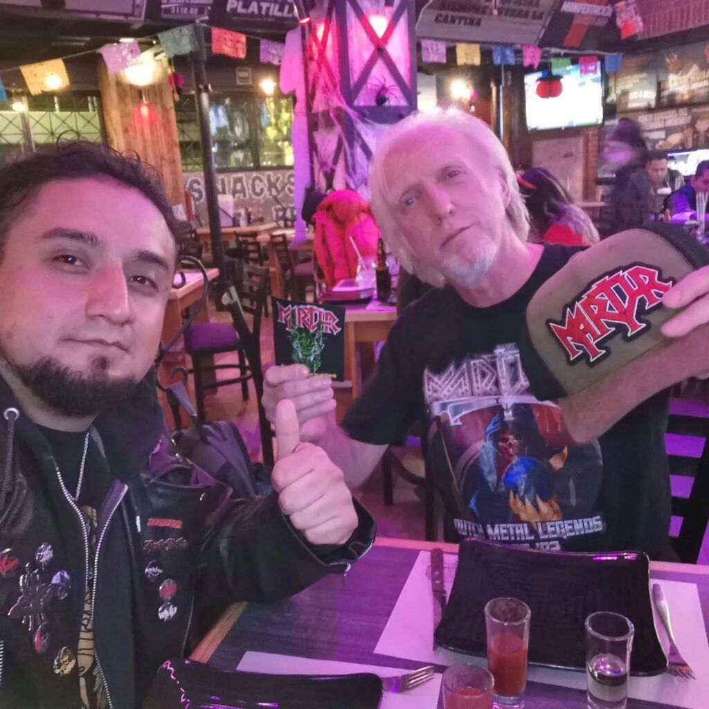 rick_bouwman's tweet photo. Meeting up with Rick Ramos in Mexico City for some dinner, tequila and new @martyronline patches and caps.
Soon in the shop 🤘
#martyrband #dutchmetal #heavymetal #speedmetal #oldschool #metalmusic #heavymetalbands #heavymetalmusic #festival #patche… https://t.co/Xb7TFgHgx7 https://t.co/yS3F0gZEMx
