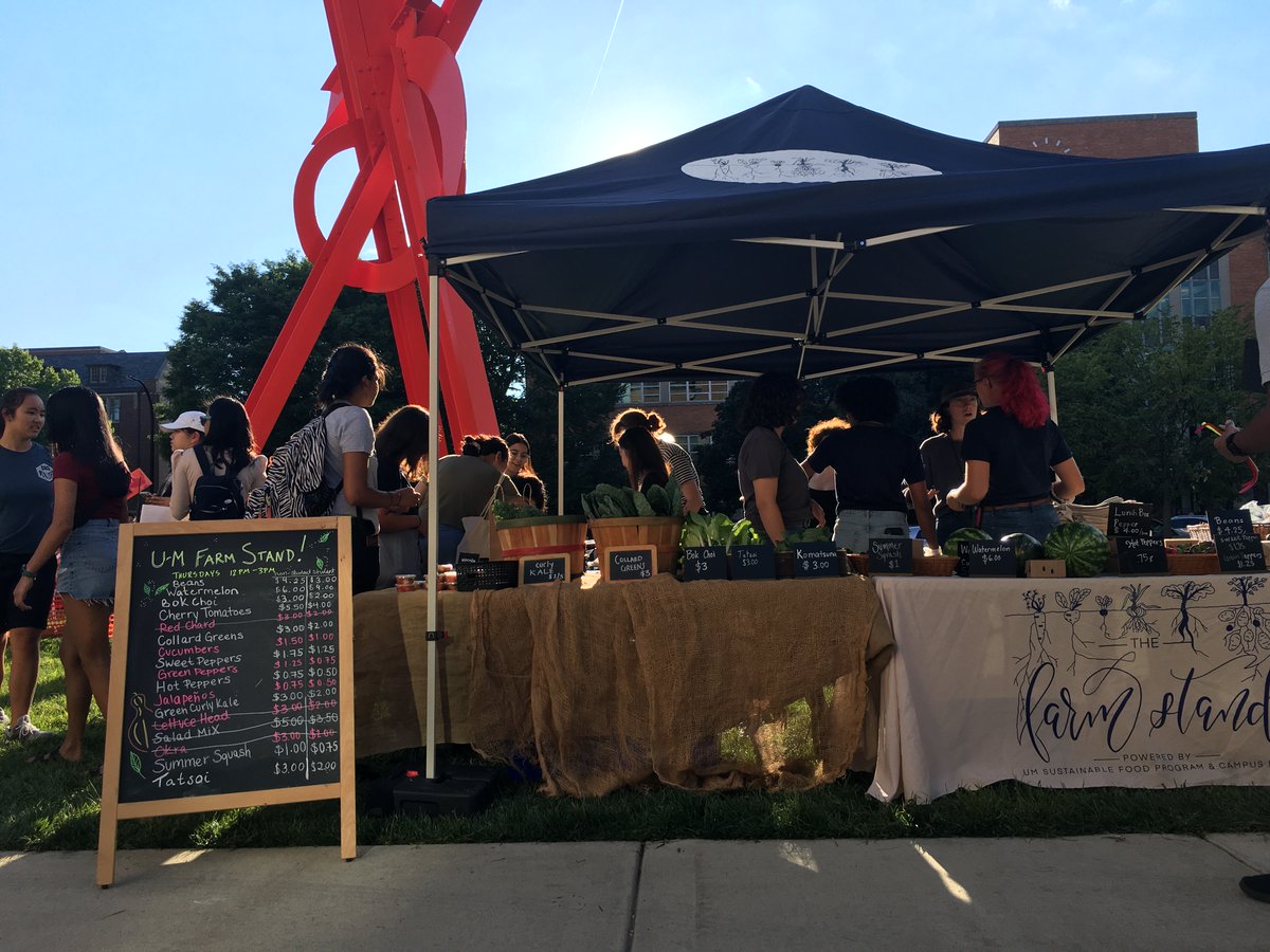 UMSustFoodProg's tweet photo. Today is our second to last Farm Stand! Catch us  12-3 PM outside the UMMA with some gourd-eous produce! Students get 30% off :) https://t.co/O1MHxBUEJb