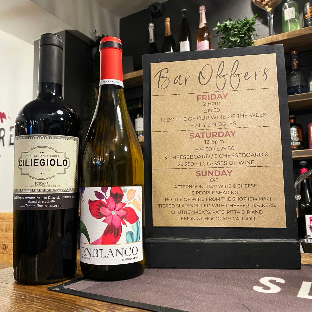 TheSlaughteredH's tweet photo. BAR OFFERS 🍷
If you join us over the weekend, we have some great offers available!
This Friday's wines of the week are...
Tenuta Santa Lucia Ciliegiolo  &amp; Bodegas Altolandon Enblanco Orange Wine https://t.co/3PqRROJ1n5