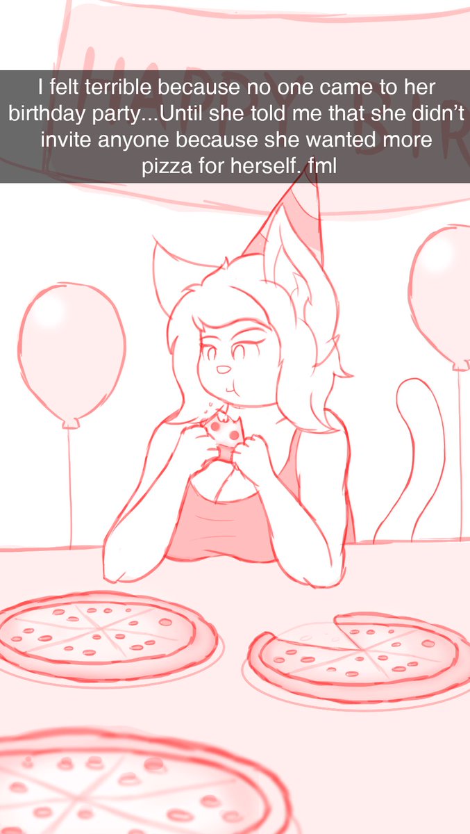 my birthday really be on Sunday so I redrew this old sketch from 2018

she hasn't changed a bit 😽 