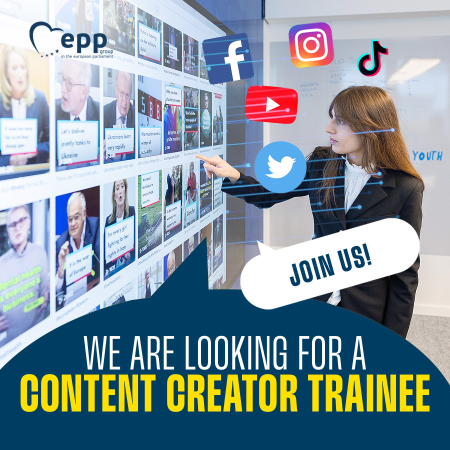 💡 Visual thinker with a passion for politics? ‍💻Become part of the @EPPGroup Social Media Unit! 📺Grab this unique opportunity to showcase your creative skills in a dynamic working environment! Apply now: epp.group/traineeships #EPP4Youth