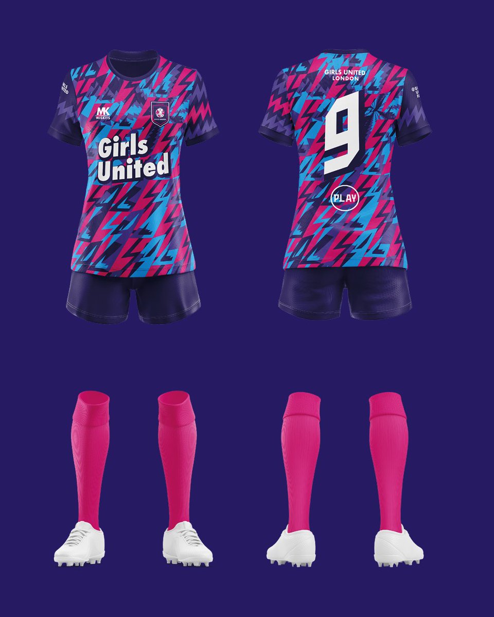 🚨⚡️Our brand new Special Edition Away kit, designed by award winning PLAY and unveiled at our #InternationalDayoftheGirl event at @boxpark, is now available to buy on our website 👇 girlsunitedfa.org/shop/bowiekit