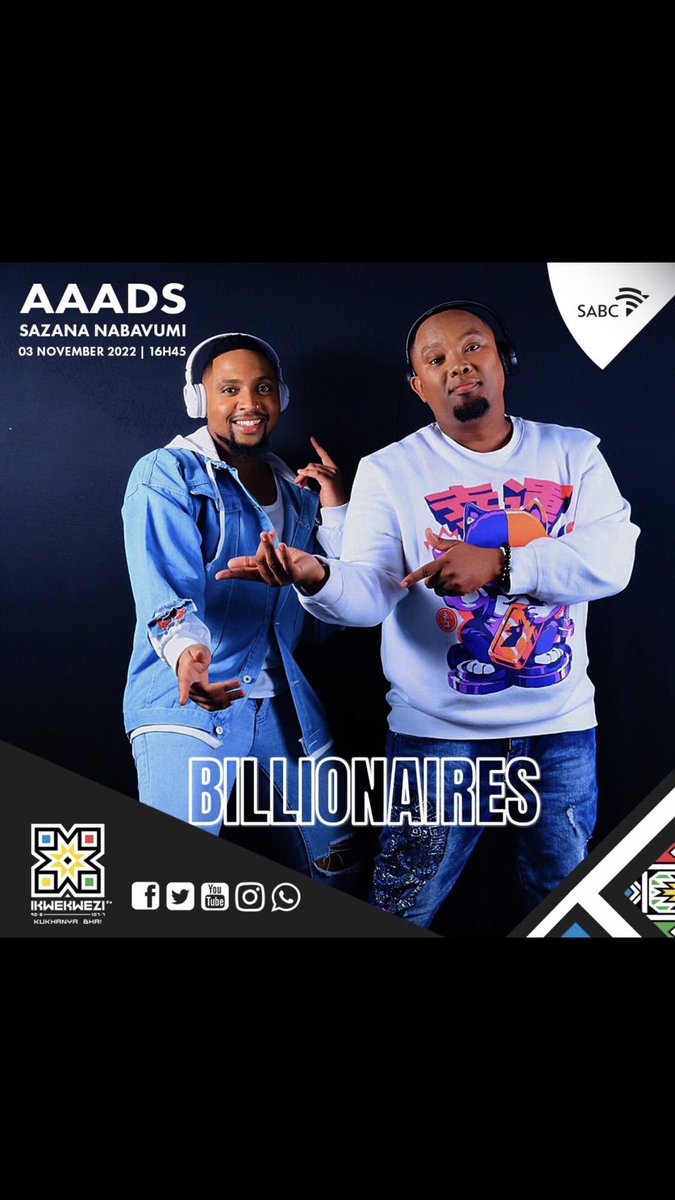 billionaires_za's tweet photo. Tune In our live interview at 16:45 on @Ikwekwezi_FM as we unpack more about our debut single #Yokba and also get to know more about the New Couple Dj, The Billionaires❤️🏳️🌈 #Yokba #LGBTQ #Aaads Amathunzi Anabile https://t.co/RDH4nRFd0V