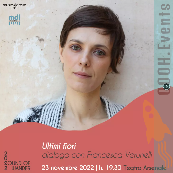 OOOH_Events's tweet photo. Ultimi Fiori - dialogo con Francesca Verunelli - il 23 novembre al Teatro Arsenale di Milano.
Salta la fila in cassa, acquista subito il tuo biglietto
https://t.co/q0nwx6RpS5
#OOOHEvents #TeatroArsenale #teatro #musicadacamera #FrancescaVerunelli #Milano #biglietti https://t.co/KAUhTcJGx7