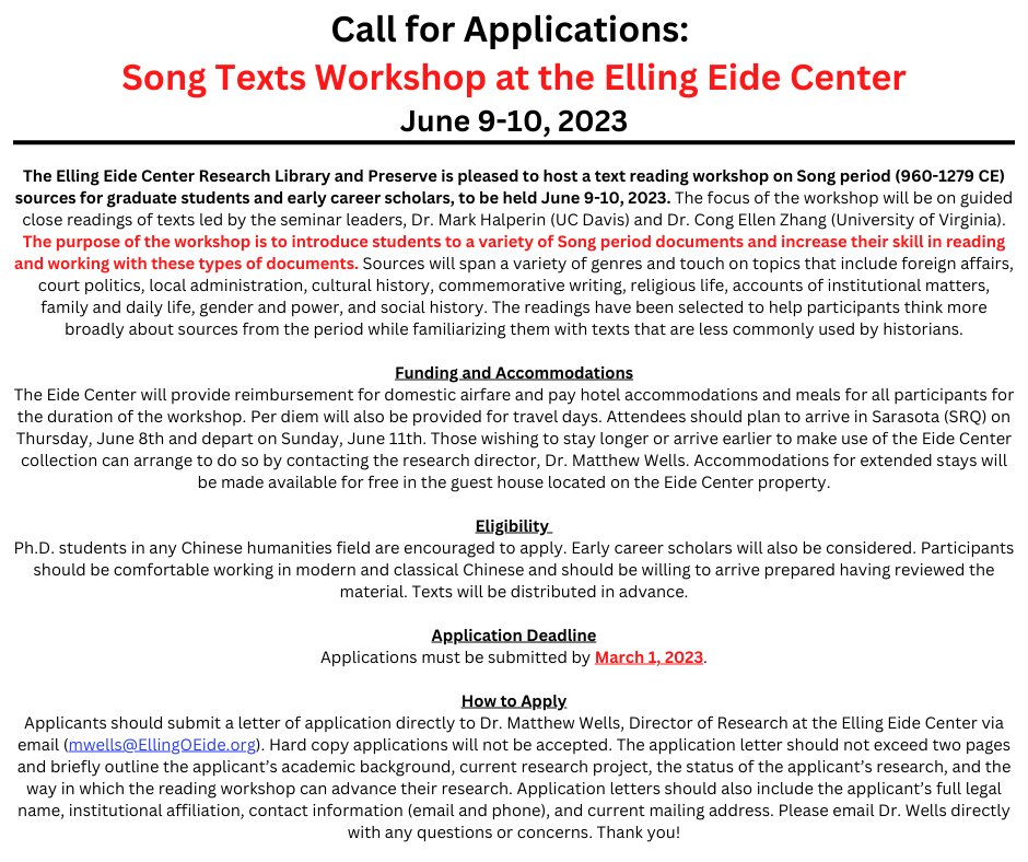 Call for Applications! Song Text Workshop - June 2023
EllingOEide.org