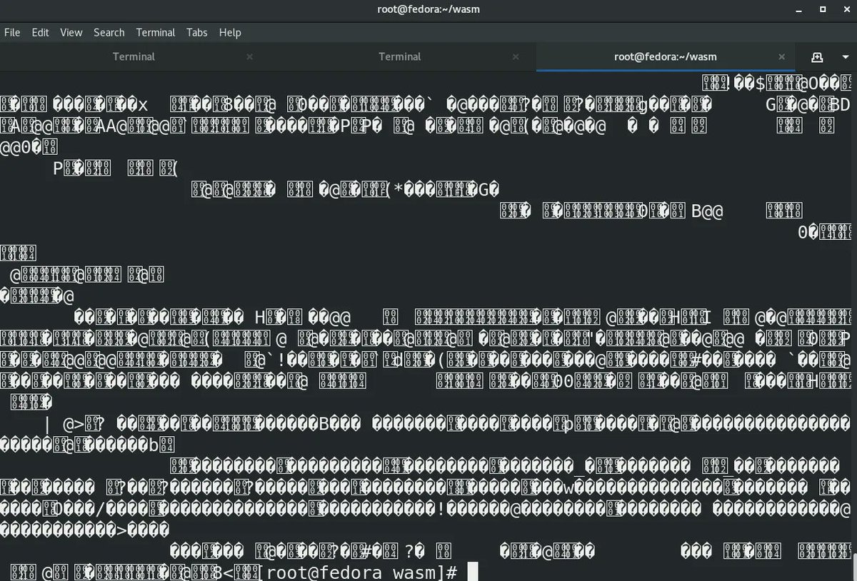 fatherlinux's tweet photo. I compiled and ran my first C program in #wasm last night. Next step, run it in #podman with #crun. https://t.co/epQEe8AglJ