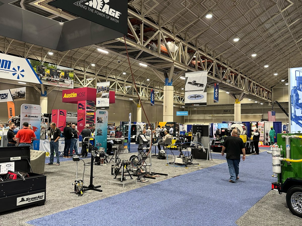 WJTAIMCA's tweet photo. Day 2 of the WJTA Conference &amp; Expo! Exhibits and technical sessions continue through 1pm today. 

#WJTA #WJTA2022 #Waterjet #IndustrialVacuum #IndustrialCleaning #Hydrodemolition #Safety #Technology #Automation #Training https://t.co/WsJ4IXQBuj