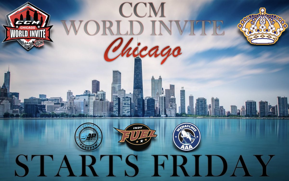 JrKings16AAA's tweet image. THIS WEEKEND! CCM World Invite Chicago. Starts Friday. Streaming on @LiveBarn. @200x85 @JrKings06 @hockeymaps #GoKingsGo 👑👑👑