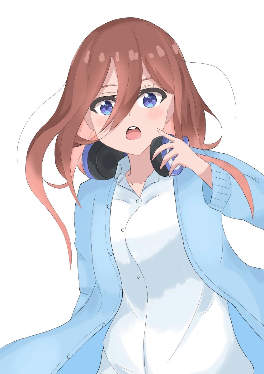 猫タシさんがTwitterに投稿した中野三玖(五等分の花嫁)のイラスト。