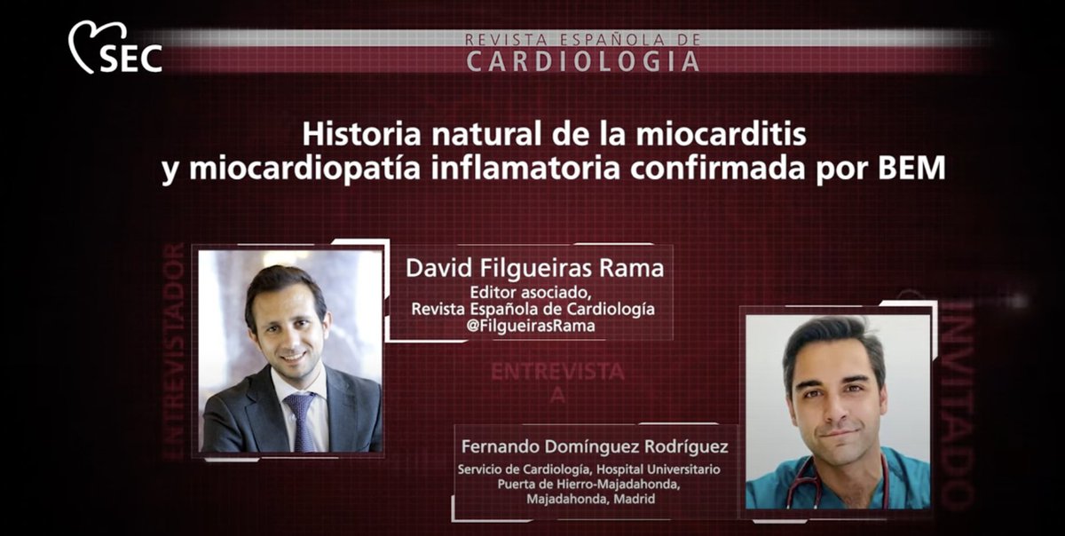 #Miocarditis y #miocardiopatía inflamatoria confirmada por BEM. El Dr. @FilgueirasRama entrevista al Dr. @fernidom a raíz del artículo Miocarditis y miocardiopatía inflamatoria confirmadas por biopsia endomiocárdica: perfil clínico y pronóstico

youtu.be/sH4WdgkotY4