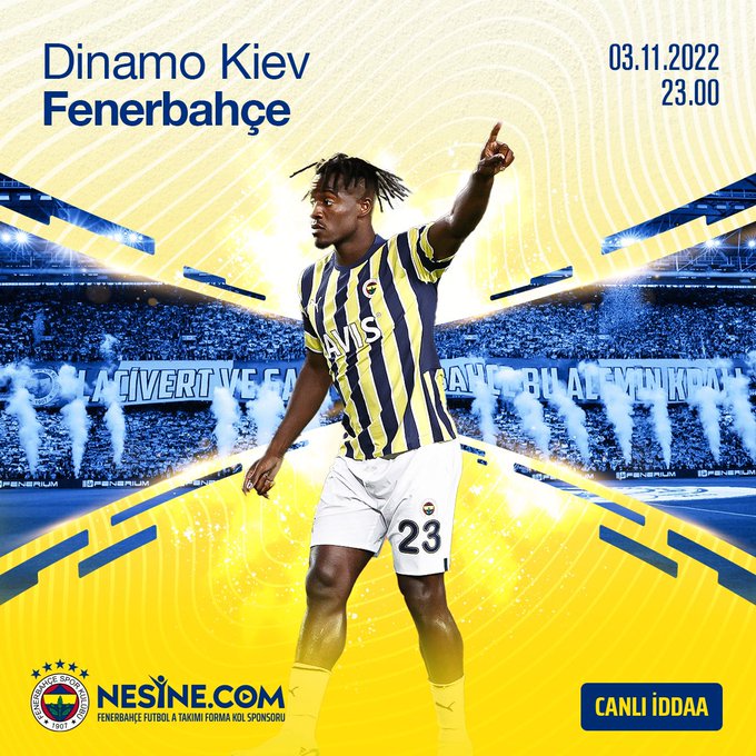 Macvar_Tv's tweet photo. Fenerbahçe - Dinamo Kiev 
🗓 3 Kasım Perşembe 
🕚 23.00
📺 https://t.co/HC04UYPPmZ
📲 #DKvFB #maclinki #canlimac #macizle https://t.co/USBvEQxr13